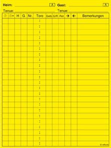 Spielnotizzettel selbstklebend mit Aufdruck, gelb. 30 Stk/Set