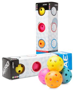 Unihockey-Matchball, Aero 4-Pack, SALMING-Multicolour