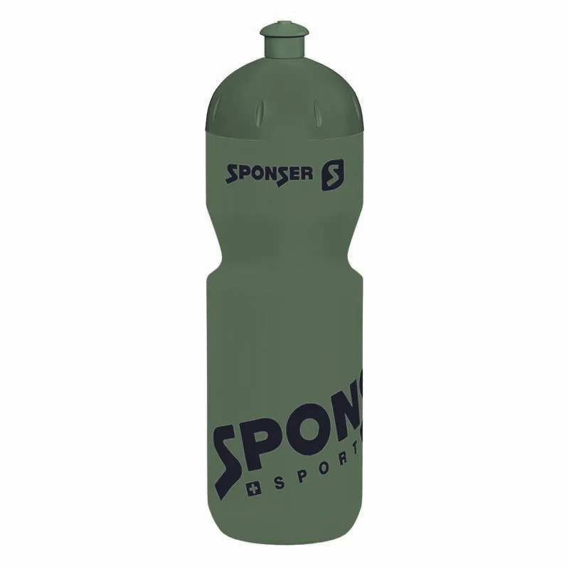 Trinkflasche olivgrün/schwarz 750 ml, Sponser