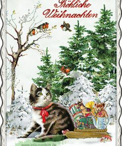Katze im Winterwald Nr. 72 – Edition Gollong