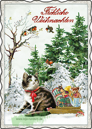 Katze im Winterwald Nr. 72 – Edition Gollong
