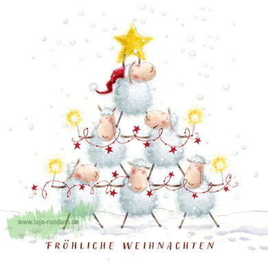 Fröhliche Weihnachten (Schafe) – Edition Gollong