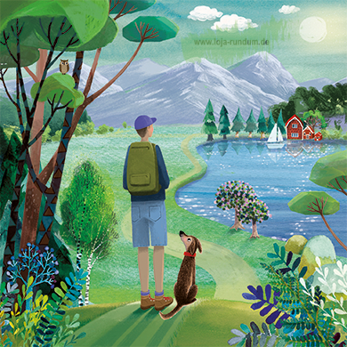 Mann auf der Wanderung – Edition Gollong