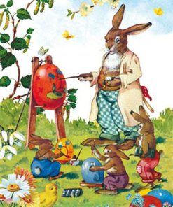 Hase bemalt Osterei – Edition Gollong