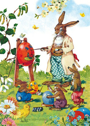 Hase bemalt Osterei – Edition Gollong