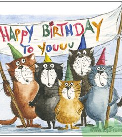 Happy Birthday to youuu (Katzenchor) – Taurus Kunstkarten