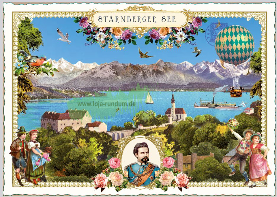 Städte-Postkarte, Bayern, Starnberger See 1 (QUER) – Edition Tausendschön PK1111