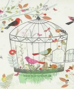 Vogelkäfig mit Blumen