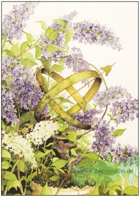 Sonnenuhr im Garten – Nr. 105 – TAURUS Kunstkarten