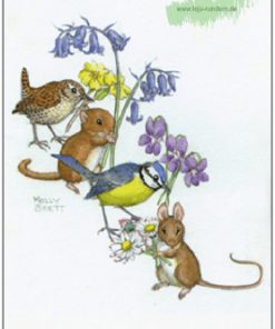 Tiere mit Blumen Nr.216 – Taurus Kunstkarten