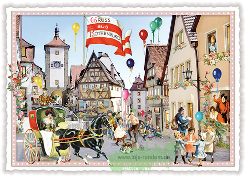 Städte-Postkarte, ROTHENBURG (QUER) – Edition Tausendschön PK53