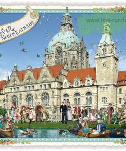 STÄDTE-POSTKARTE, HANNOVER, NEUES RATHAUS (Quer)- Edition Tausendschön PK694