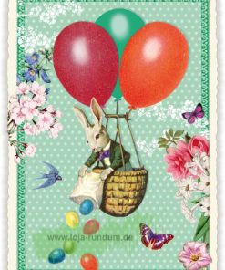 HASE IM KORB (O.T.) „OSTERN“ (HOCH)- Edition Tausendschön PK843