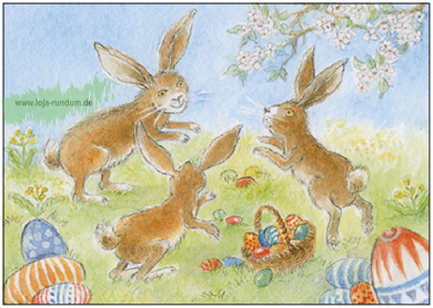 Osterhasenwiese – Taurus Kunstkarten