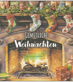Gemütliche Weihnachten (Weihnachten am Kamin) – Taurus Kunstkarten