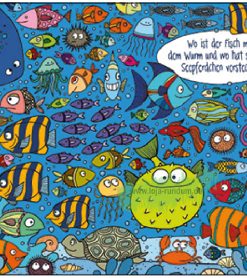 Wo ist der Fisch mit dem Wurm und wo das Seepferdchen?- TAURUS Kunstkarten