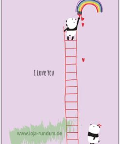 I Love you (Pandas)  – TAURUS Kunstkarten