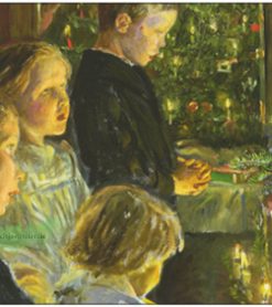 Kinder beim Weihnachtsbaum – Taurus Kunstkarten